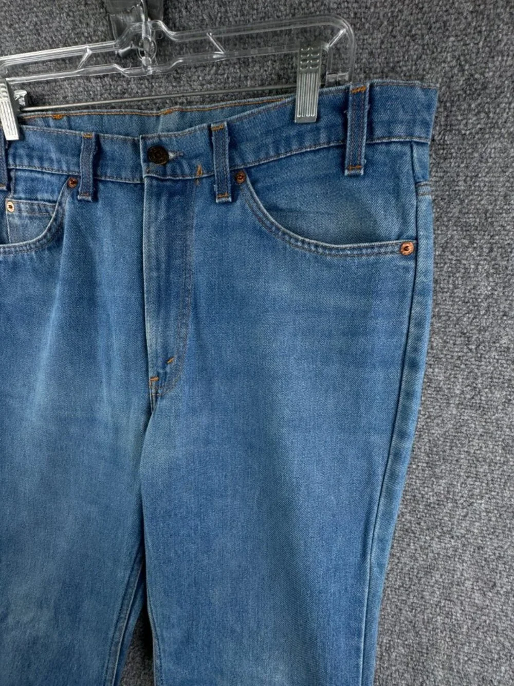 VTG Levi’s 40517 0913 Orange Tab Denim Jeans Blue USA Made Cotton ACTL 35x34